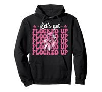 Coquette Rose drôle pour Fille Flamant Rose, Allons-y Sweat à Capuche