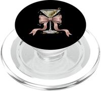 Coquette Rose Noeud Et Cocktails Olive Martini Boire Girly PopSockets PopGrip pour MagSafe