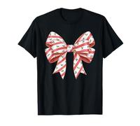 Coquette Ruban de Noël à Rayures Houx et Baies T-Shirt
