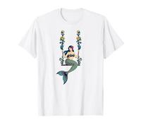 Coquette sirène sur balançoire Florale océan Fantaisie Art fantaisiste T-Shirt