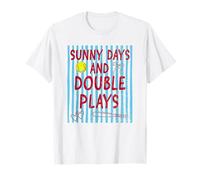 Coquette Sunny Days and Double Plays Softball Lover Player T-Shirt