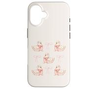 Coquette Swan & Pink Bows Cute Bird Love Soft Aesthetic Coque pour iPhone 16