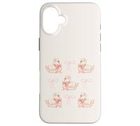 Coquette Swan & Pink Bows Cute Bird Love Soft Aesthetic Coque pour iPhone 16 Plus