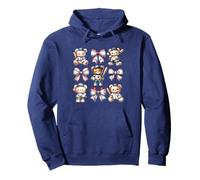 Coquette Teddy Bear Soft Aesthetic Bow Baseball Girl Women Sweat à Capuche