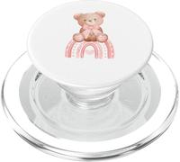 Coquette Teddy Bears Bows and Raibow Girl Baby Pink Birthday PopSockets PopGrip pour MagSafe