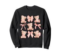 Coquette Teddy Bears Pink Bow Cute Women Girl Birthday Sweatshirt