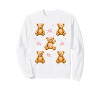 Coquette Teddy Bears Pink Roses Cute Women Girl Birthday Sweatshirt