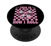 Coquette « This is How I Roll » - Joueuse de Pierre à friser PopSockets PopGrip Adhésif