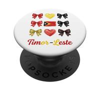 Coquette Timor Leste Drapeau Timorais Fille PopSockets PopGrip Adhésif