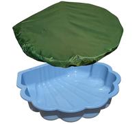 Coquillage à eau, bac à sable, avec couvercle, au choix, bleu avec bâche de recouvrement