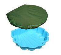Coquillage à eau, bac à sable, avec couvercle au choix, turquoise avec bâche de recouvrement