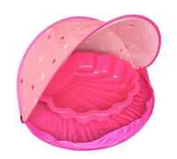 Coquillage à sable et à eau (rose avec couverture), 1 demi-coquillage, 1 tente pop-up (protection solaire)