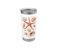 Coquillage de plage et coquillages de collection étoile de mer conque Gobelet isotherme en acier inoxydable double paroi