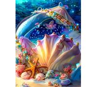 Coquillage du Pays des Merveilles Puzzle 30 Pièces pour Adultes, Puzzle Impossible, Puzzles Classique pour Adulte, Puzzles Coloré Jeu de Famille et Team Building