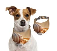 Coquillage paysage sur la plage imprimé animal de compagnie coton double face écharpe douce élégante vêtements d'hiver pour chiens chats animaux de compagnie accessoire