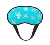 Coquillages Étoiles de mer Bleu,Masques de sommeil occultants, cache-yeux couvrants, masques de sommeil anti-lumière