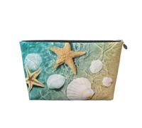 Coquillages étoiles de mer de Plage, Trousse de Toilette Trousse de Maquillage Sac à cosmétiques Trousse de Toilette de Voyage Portable