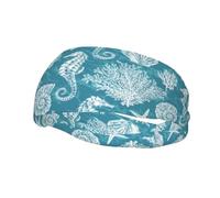 Coquillages Hippocampe Corail, Bandeau de Sport pour Bandeaux Multiples Unisexes, Bandeaux d'entraînement, Bandeau Extensible