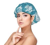 Coquillages Hippocampe Corail,Bonnet de nuit en satin pour adulte - Bonnet de nuit élastique pour femme, couvre-cheveux de nuit