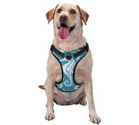 Coquillages Hippocampe Corail,Harnais pour Animaux de Compagnie, Harnais réfléchissant réglable pour Chien,M