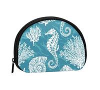 Coquillages, Hippocampe, Corail, Petite Trousse de Rangement pour Serviettes hygiéniques, Porte-Monnaie pour Femme