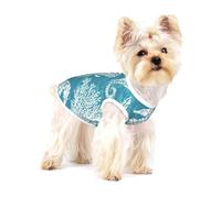 Coquillages Hippocampe Corail,T-Shirt sans Manches en Coton pour Animaux de Compagnie, Gilet Respirant, Extensible et Doux,L