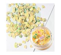 coquille de poisson naturel, Décorations d'ongles en coquille d'ormeau, tranche multicolore, 1 pot(20)