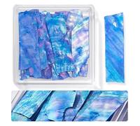 coquille de poisson naturel, Tranches irrégulières de coquille d'ormeau ultra fines for décorations Nail Art, 1 boîte(B-0392)