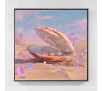 Coquille Diamond Painting Perle Diamond Painting Adulte, Peinture Diamant Enfant Bricolage Strass Point de Croix Broderie Diamant Kit Complet pour Tableau Decoration Murale Cadeau 30x30cm bd6-b61