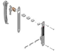 Fermeture encastrée - coulissant alu - Kit - 8299 - Argent LA CROISÉE DS