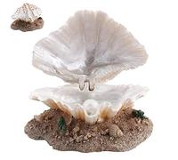 Coquille Perle en Résine Décor Pliable pour Aquarium et Élevage de Crevettes Accessoire Cachette Maison