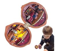 Coquilles de noyer - Librairie miniature - Tiny Nut Shell House, Coquillage Miniature Walnut Library Cabine | Bibliothèque de maison de poupées miniature, décor de scène caché en résine - Artisanat