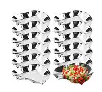 Coquilles d'huîtres en acier inoxydable pour les grillades, plaques d'huîtres | Pan de grill à huîtres en acier inoxydable | Plateau de service empilable, ensemble de 12 plats de cuisson, plat de cuis