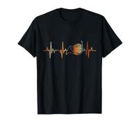 Cor français Musique Rythme Cardiaque Vintage ECG cardiogramme rétro T-Shirt