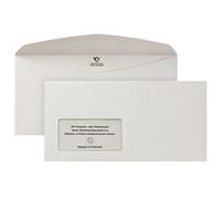 Cor postal Velox 02526481 Enveloppe Ier Étui avec fenêtre, ISK, Velox 2000, gommé, 80 g, C6/5, 114 x 229 mm, lot de 1000, de recyclage Gris