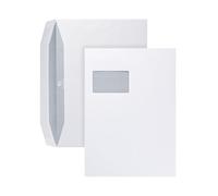 Cor postal Velox 03570108 Enveloppe Ier Étui avec fenêtre, ISK, Coupe trapèze, gommé, C4, 229 x 324 mm, 120 g, 250 pièces Blanc