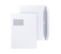Cor postal Velox 03570168 Enveloppe Ier Étui avec fenêtre, ISK, Coupe trapèze, gommé, C4, 229 x 324 mm 90 g Blanc Lot de 250