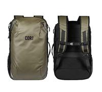 COR Surf Sac à dos de voyage pour ordinateur portable approuvé par le vol avec poches pour passeport secrètes (28L, Armée Verte)