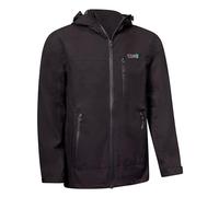 COR Surf Veste de pluie de voyage pliable pour hommes | Le manteau de pluie imperméable ultime pour hommes avec poches secrètes (Noir avec fermeture éclair noire)