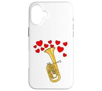 Cor ténor Saint Valentin Cuivres Musicien Mariage Coque pour iPhone 16 Plus