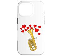 Cor ténor Saint Valentin Cuivres Musicien Mariage Coque pour iPhone 16 Pro