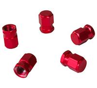 CORA 000120650 Lot de 5 Bouchons universels pour valves de Pneu, Rouge