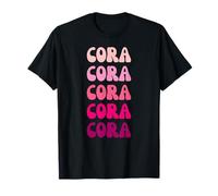 Cora First Name Minimalist Design T-Shirt