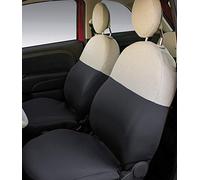 CORA Housses de siège Avant personnalisées Fiat 500 07> Gris/crème