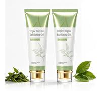 Coracode Gel Exfoliant,Triple Enzyme Green Tea Exfoliating Aqua Gel,2PC