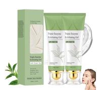 Coracode Triple Enzyme Exfoliating Gel,Triple Enzyme Green Tea Exfoliating Aqua Peel Gel,Coracode Gel Exfoliant Visage,Gommage Corps Exfoliant,Moisturizing Scrub,Hydratant Nettoyant En Profondeur (2)