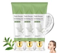 Coracode Triple Enzyme Exfoliating Gel,Triple Enzyme Green Tea Exfoliating Aqua Peel Gel,Coracode Gel Exfoliant Visage,Gommage Corps Exfoliant,Moisturizing Scrub,Hydratant Nettoyant En Profondeur (3)