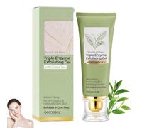 Coracode Triple Enzyme Exfoliating Gel,Triple Enzyme Green Tea Exfoliating Aqua Peel Gels,Coracode Gel Exfoliant Visage,Gommage Corps Exfoliant, Deep Pore Face Exfoliant,Gentle Exfoliator,100g，1PC