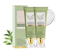 Coracode Triple Enzyme Green Tea Exfoliating Aqua Peel Gel,Coracode Gel Exfoliant Visage Coréen,Exfoliating Gel,Deep Pore Face Exfoliant,Gentle Facial Exfoliator,Natural Cellulose for Body Peeling，2pc