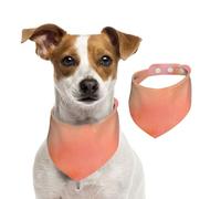Corail Aquarelle Nuances Rose Orange,Bandanas pour Chien, écharpe en Coton, Bavoirs réglables pour Animaux de Compagnie,L